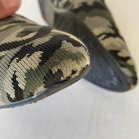 Birdies X Judy The Blackbird Khaki Camo Slip On Knit Flats Comfort Shoes Sz 8