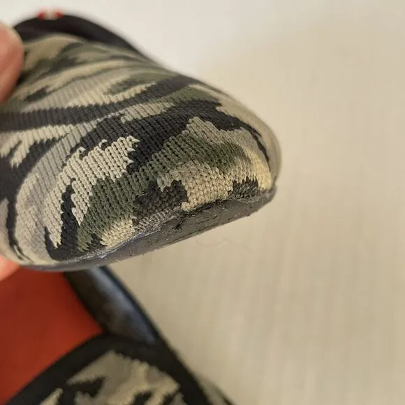 Birdies X Judy The Blackbird Khaki Camo Slip On Knit Flats Comfort Shoes Sz 8