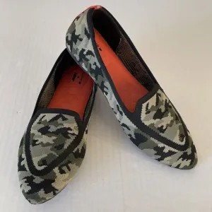 Birdies X Judy The Blackbird Khaki Camo Slip On Knit Flats Comfort Shoes Sz 8