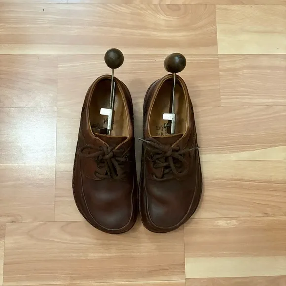 Birkenstock Brown Leather Baltimore  Moc Toe Lace Up Oxford Loafer Size 5 men’s