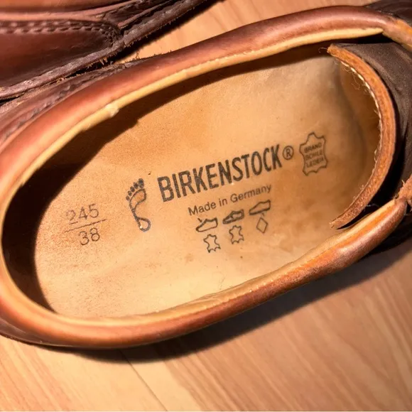Birkenstock Brown Leather Baltimore  Moc Toe Lace Up Oxford Loafer Size 5 men’s