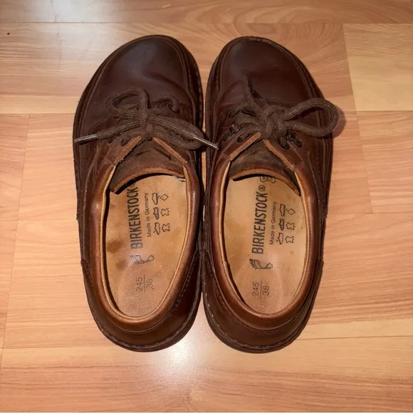 Birkenstock Brown Leather Baltimore  Moc Toe Lace Up Oxford Loafer Size 5 men’s