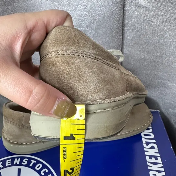 Birkenstock Men’s Memphis Leather Lace Up Shoes in Beige Sz EU 41