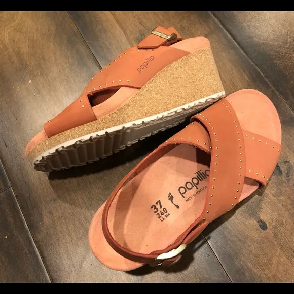 Birkenstock Samira Rivets wedges sandals NWOT