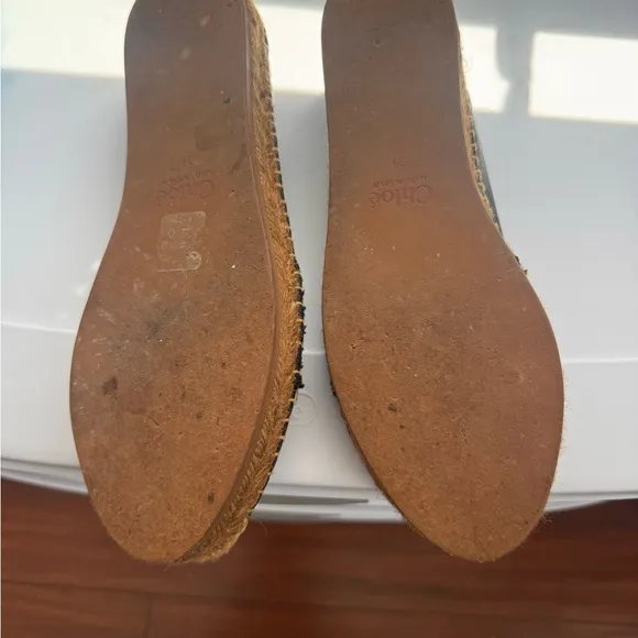 Black Chloe Espadrille Flats