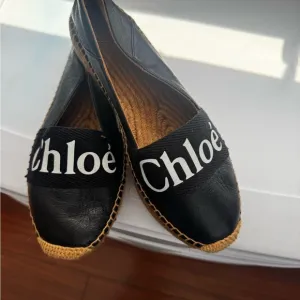 Black Chloe Espadrille Flats