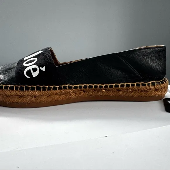 Black Chloe Espadrille Flats