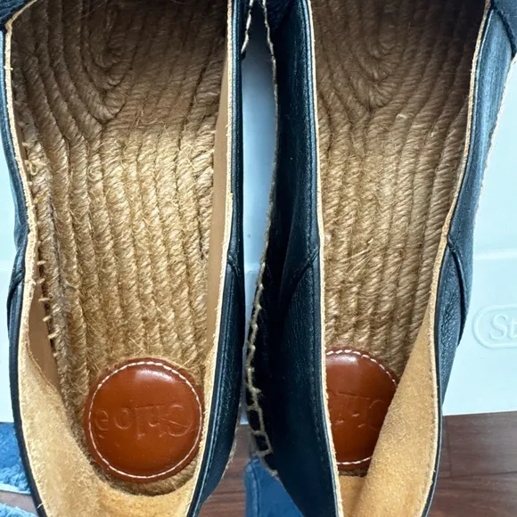 Black Chloe Espadrille Flats