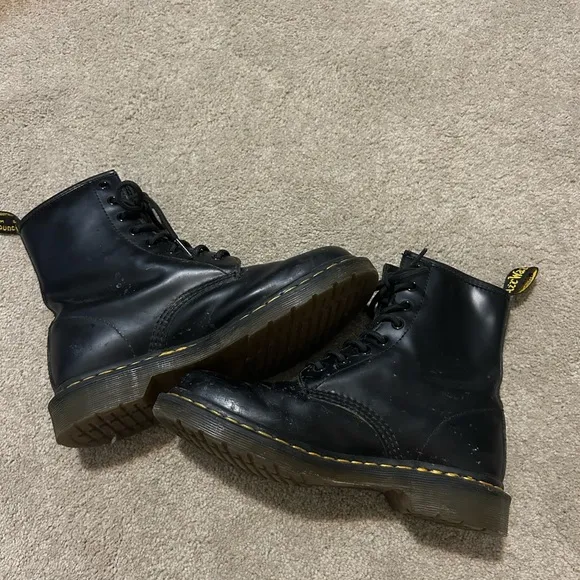 Black Leather Boots by Dr. Martens