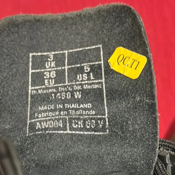 Black Leather Boots with Yellow Stitching