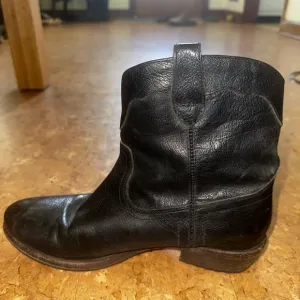 Black Leather Frye Boots