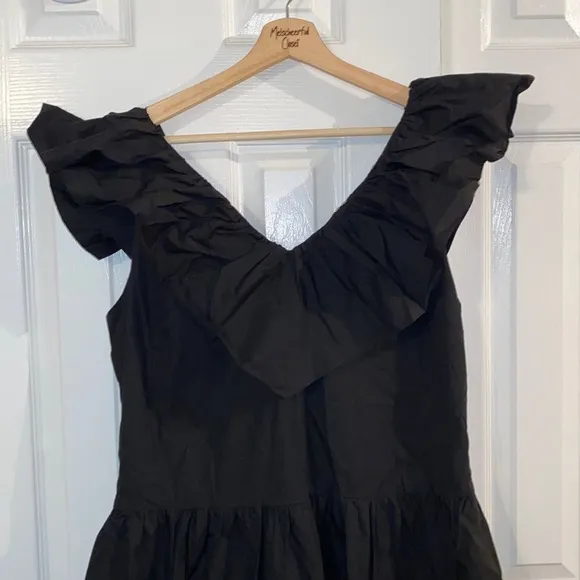 Black Ruffle Jo DressPOMANDER PLACE