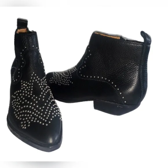 Black Studded Ankle Boots
