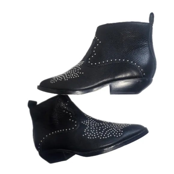 Black Studded Ankle Boots