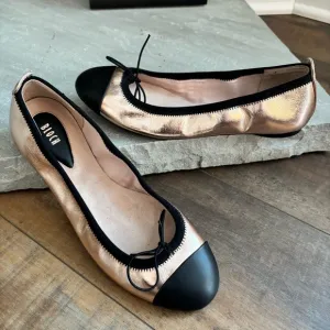 Bloch Women’s Size 38 US 8 Chara Ballet Flats Rame Metallic Rose Gold Leather