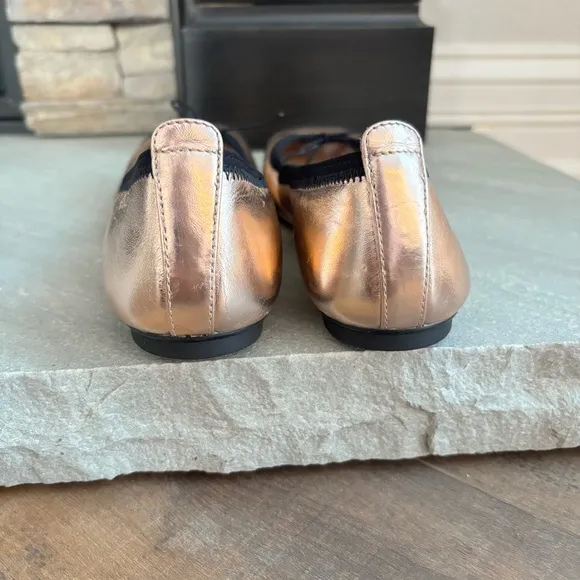Bloch Women’s Size 38 US 8 Chara Ballet Flats Rame Metallic Rose Gold Leather