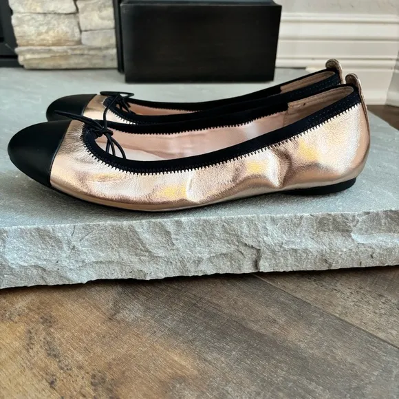 Bloch Women’s Size 38 US 8 Chara Ballet Flats Rame Metallic Rose Gold Leather