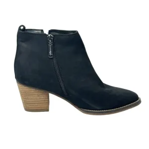 Blondo Norma Nubuck Waterproof Black Suede Ankle Boots 9M NEW Side Zip