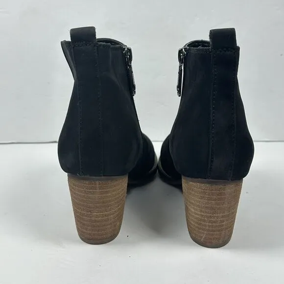 Blondo Norma Nubuck Waterproof Black Suede Ankle Boots 9M NEW Side Zip