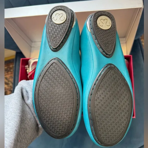 Blue Ballet Flats