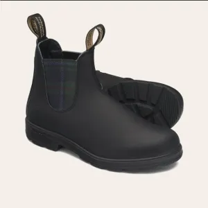 Blundstone 1614 Black Tartan Green Chelsea Leather Boots