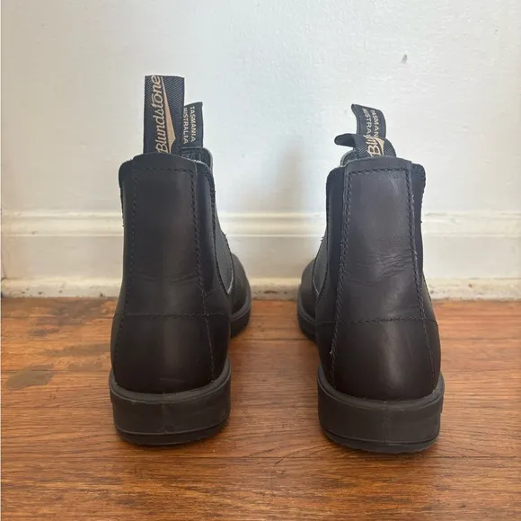 Blundstone 1614 Black Tartan Green Chelsea Leather Boots