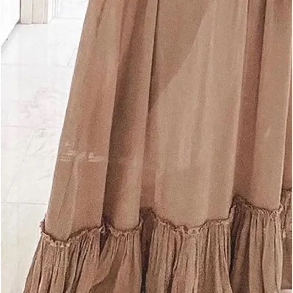 Boho Free Hippie Backless Halter Dress In Dune