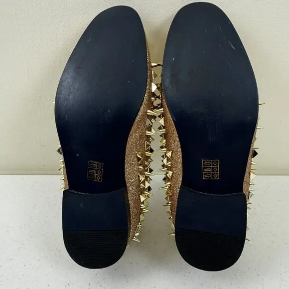 Bolano Mesa Spiked Slip On Dress Shoes Mens Size 12 Gold Party Prom Rave