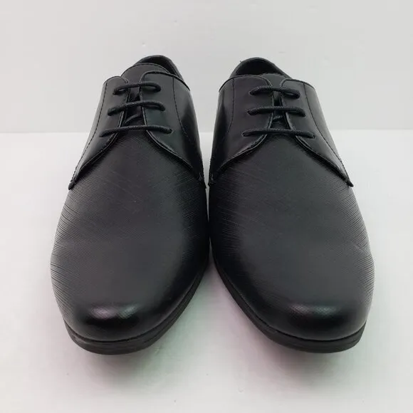 Boohoo MAN Embossed Vamp Smart Mens Size 10 Black Formal Dress Shoes MZZ65877-10