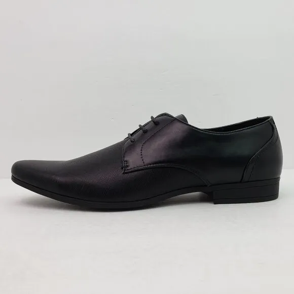 Boohoo MAN Embossed Vamp Smart Mens Size 10 Black Formal Dress Shoes MZZ65877-10