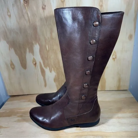 Born Brown Leather Riding Boots Women’s Size 7
