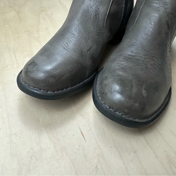 Born Gray Leather Buckle Boots