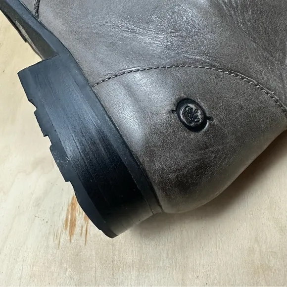 Born Gray Leather Buckle Boots