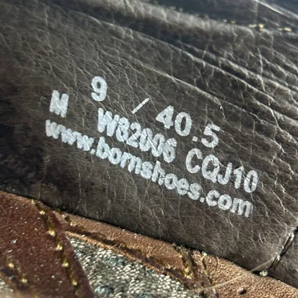 Born Leather Mary Jane Comfort Flats Womens 9 Brown Adjustable Buckle