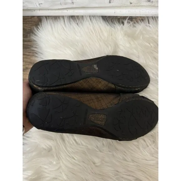 Born Lilly Bronze Ballerina Flat Comfort Shoe Women’s‎ Size 10