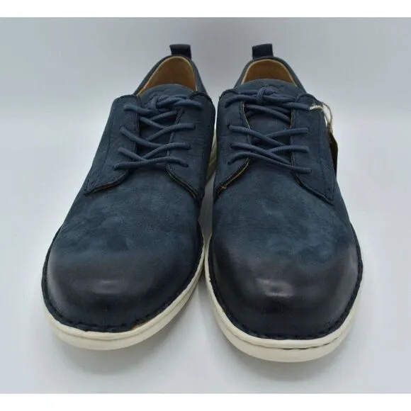 Born Mens Size 13 Todd Navy Blue Nubuck Plain Toe Derby Casual Shoes