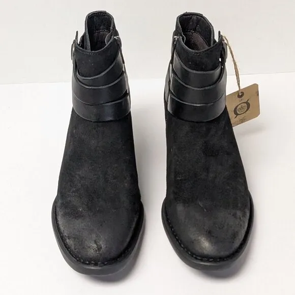 Born Payton Ankle Boots, Black Suede, Women's 8