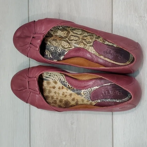 Born Women Lilly Comfort Leather Loafer Flats Ballet shoes sz 8