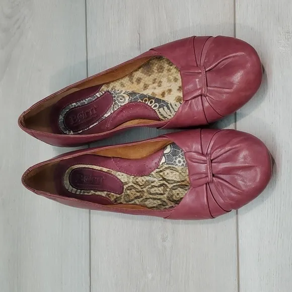 Born Women Lilly Comfort Leather Loafer Flats Ballet shoes sz 8