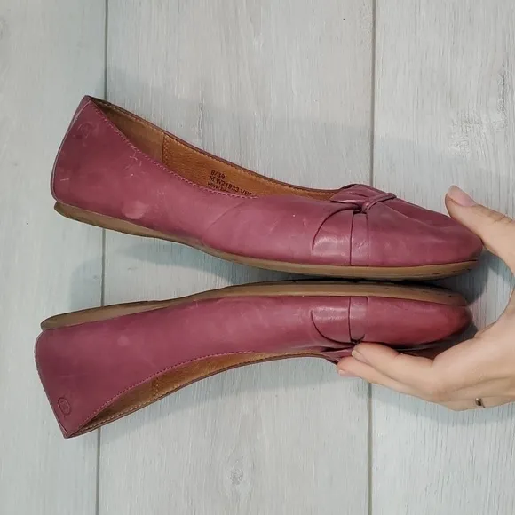 Born Women Lilly Comfort Leather Loafer Flats Ballet shoes sz 8