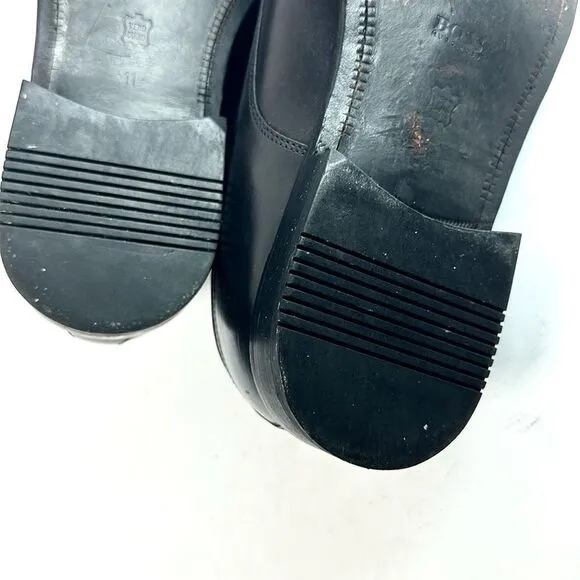 BOSS Hugo Boss Black Square Toe Dress Shoe Derby Lace Up Men’s Size US 11