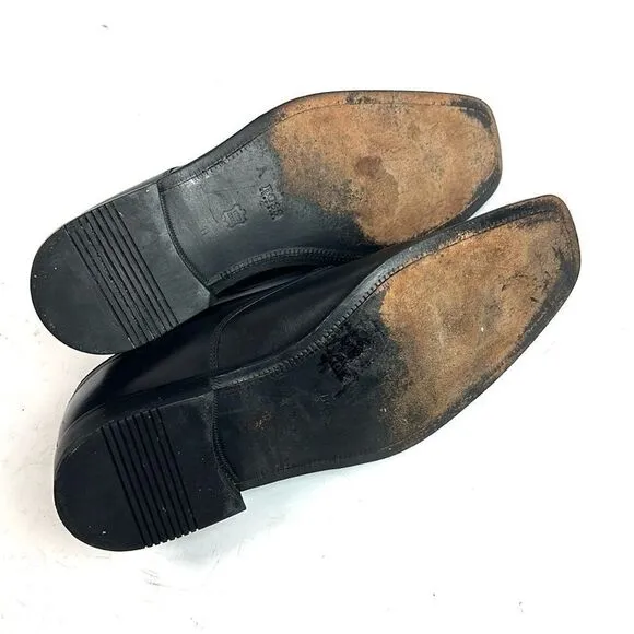 BOSS Hugo Boss Black Square Toe Dress Shoe Derby Lace Up Men’s Size US 11