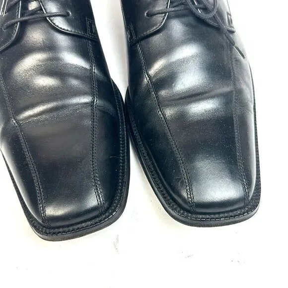 BOSS Hugo Boss Black Square Toe Dress Shoe Derby Lace Up Men’s Size US 11
