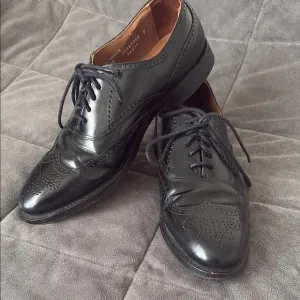 Bostonian Classics Black Leather Wingtip Oxford Men's Dress Shoes
