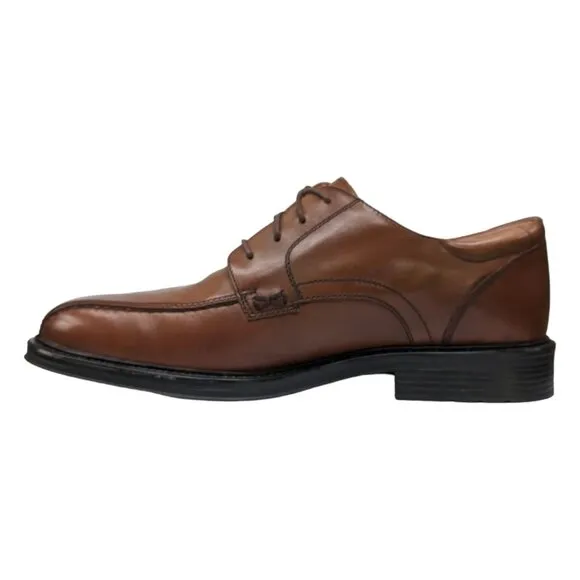 Bostonian Leather Derby Shoes Mens Tan Brown Square Bicycle Toe 28927 Size 10