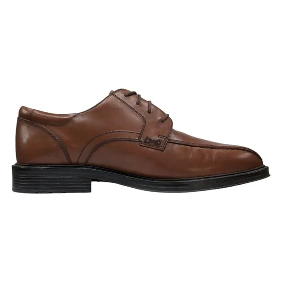 Bostonian Leather Derby Shoes Mens Tan Brown Square Bicycle Toe 28927 Size 10