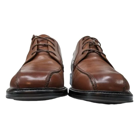 Bostonian Leather Derby Shoes Mens Tan Brown Square Bicycle Toe 28927 Size 10