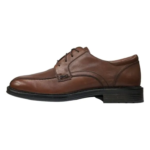Bostonian Leather Derby Shoes Mens Tan Brown Square Bicycle Toe 28927 Size 10