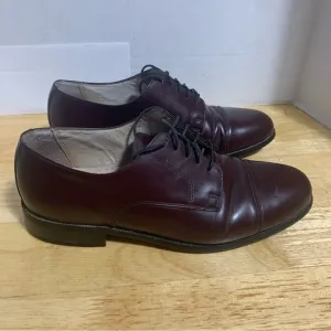 Bostonian Mens Classics Akron 20398 Burgundy Leather Oxford Dress Shoes Sz 8.5M‎