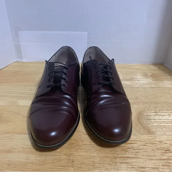 Bostonian Mens Classics Akron 20398 Burgundy Leather Oxford Dress Shoes Sz 8.5M‎